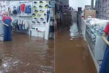 Vídeo mostra inundação em loja de roupas infantis no Centro de Pouso Alegre