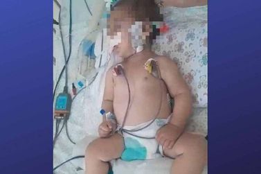 Bebê de 4 meses em estado grave luta pela vida no Hospital Samuel Libânio       