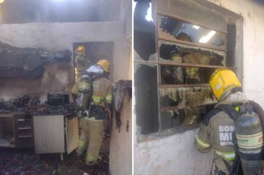 Fogo destrói casa de 7 cômodos ocupada por 11 moradores no bairro São Cristóvão