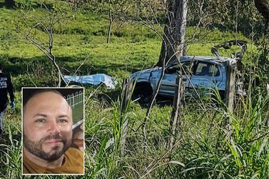Homem morre ap&oacute;s ve&iacute;culo sair da pista e capotar na MGC-383 no Sul de Minas