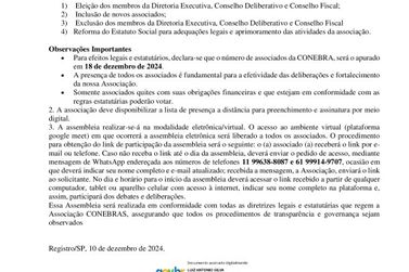 Convocação Assembléia Geral na Modalidade Digital