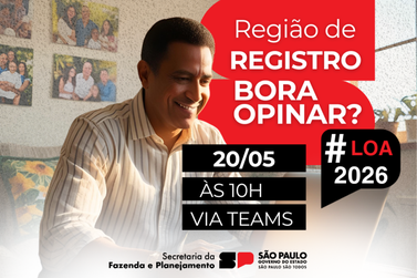 Sefaz-SP realiza audiência pública da LOA 2026 na região de Registro