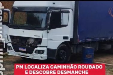 Caminhão roubado é encontrado em desmanche clandestino no Vale do Ribeira