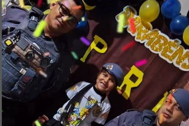 Polícia Militar participa de festa de menina de 6 anos em Registro