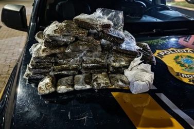 Casal &eacute; preso pela PRF transportando 7,6 quilos de haxixe na Dutra