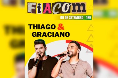 Prefeitura anuncia Thiago e Graciano como atração da 11ª FIACOM