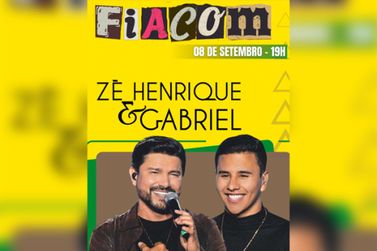 Prefeitura confirma Zé Henrique e Gabriel como atração da 11ª FIACOM