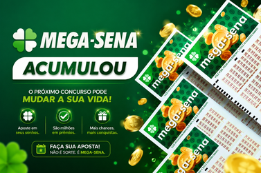 Mega-Sena acumula e pr&oacute;ximo sorteio pode pagar R$ 25 milh&otilde;es nesta ter&ccedil;a-feira (14)
