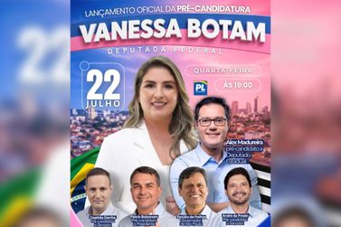 Vanessa Botam lan&ccedil;a pr&eacute;-candidatura a deputada federal em evento no Rio Garden Mall