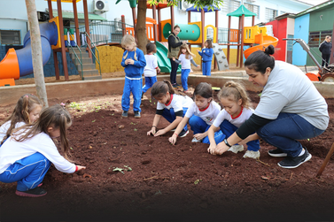 Horta escolar incentiva pr&aacute;ticas sustent&aacute;veis em Pato Bragado