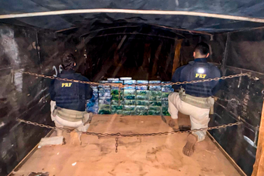 PRF encontra 139 quilos de coca&iacute;na escondidos em compartimento oculto de carreta