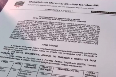 Abertas as inscri&ccedil;&otilde;es para PSS na &aacute;rea da Educa&ccedil;&atilde;o em Marechal Rondon