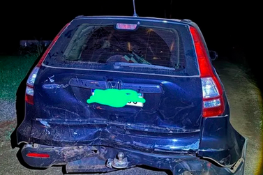Acidente entre Fiesta e CR-V deixa homem de 67 anos ferido na PR-467