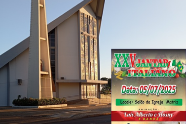 XXV Jantar Italiano acontece dia 5 de julho no sal&atilde;o da Matriz