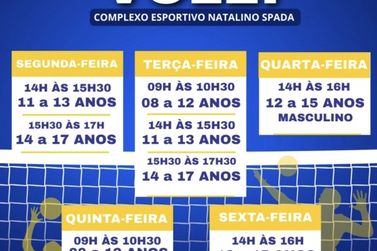 Escolinha de V&ocirc;lei retoma atividades no Natalino Spada
