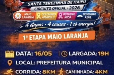 Circuito das Cores 2026 abre inscri&ccedil;&otilde;es em Santa Terezinha de Itaipu