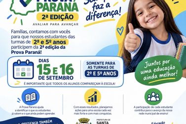 Prova Paran&aacute; ser&aacute; aplicada nesta ter&ccedil;a e quarta-feira para alunos do 2&ordm; e 5&ordm; anos em STI