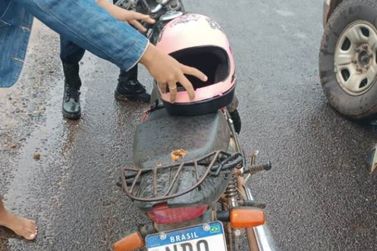 Mulher é detida pela PM de Nova Brasilândia suspeita de utilizar moto furtada