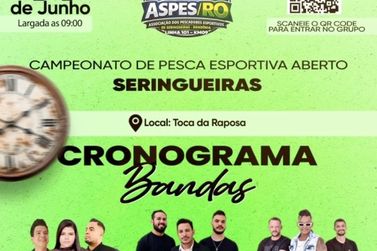 Almo&ccedil;o festivo e mega show de forr&oacute; marcam o circuito de pesca em Seringueiras