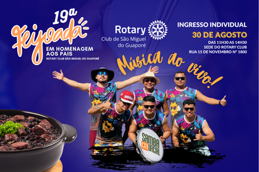 Rotary promove 19&ordf; Feijoada neste domingo em S&atilde;o Miguel do Guapor&eacute;