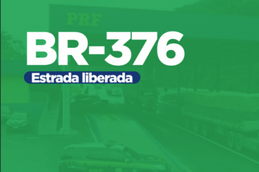 PRF desbloqueia parcialmente trecho da BR-376 em Guaratuba