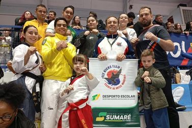 Taekwondo de Sumar&eacute; conquista 10 medalhas no Campeonato Paulista