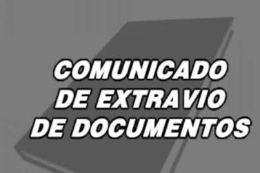 COMUNICADO DE EXTRAVIO