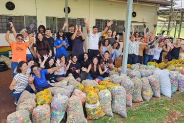 Mutir&atilde;o separa mais de 700 kg de tampinhas para ajudar animais em Sumar&eacute;