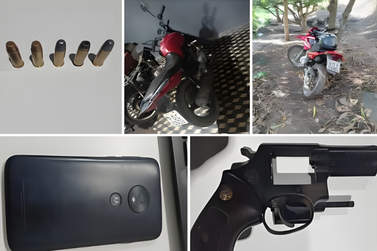 Pol&iacute;cia Militar recupera motos roubadas e prende dupla armada em Orob&oacute;