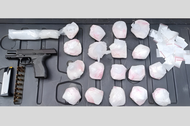 GATI apreende 596g de coca&iacute;na e pistola 9mm em Umari, Bom Jardim