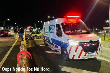 Pedestre morre ap&oacute;s ser atropelado por carro paraguaio na BR-277