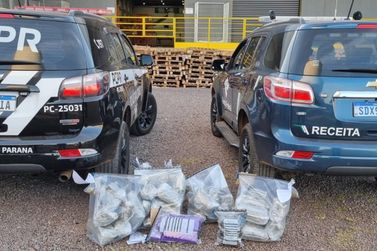 PCPR e RF apreendem mais de 30 quilos de drogas em empresa de transporte