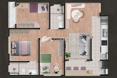 Apartamento &agrave; venda - 64m&sup2; - VILA INDUSTRIAL