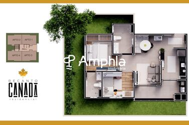 Apartamento &agrave; venda - 63m&sup2; - Canad&aacute;