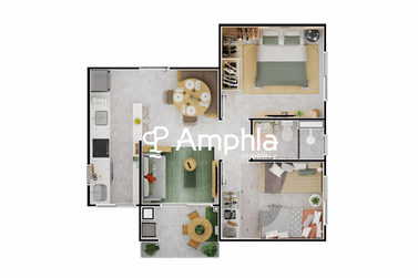 Apartamento &agrave; venda - 44m&sup2; - Floresta