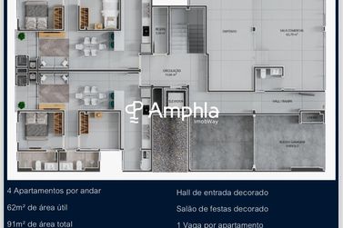 Apartamento &agrave; venda - 62m&sup2; - Tocantins