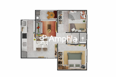 Apartamento &agrave; venda - 44m&sup2; - Floresta