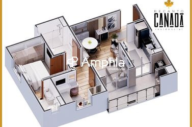 Apartamento &agrave; venda - 63m&sup2; - Canad&aacute;