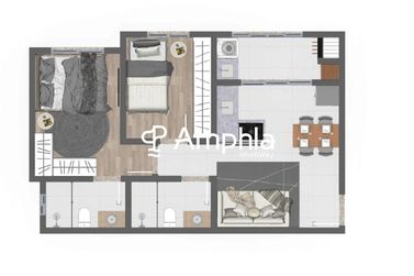 Apartamento &agrave; venda - 73m&sup2; - Cancelli