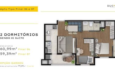 Apartamento &agrave; venda - 54m&sup2; - Tocantins