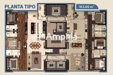 Apartamento &agrave; venda - 163m&sup2; - Centro