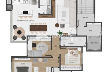 Apartamento &agrave; venda - 116m&sup2; - JARDIM LA SALLE