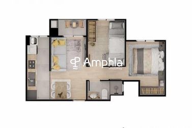 Apartamento &agrave; venda - 45m&sup2; - Vila Industrial