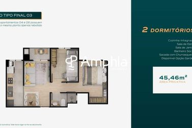 Apartamento &agrave; venda - 45m&sup2; - Vila Industrial