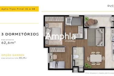 Apartamento &agrave; venda - 54m&sup2; - Tocantins