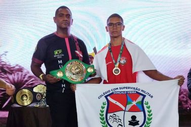 Jovem Matheus Duarte se torna Bi-campeão Brasileiro de Muay Thai