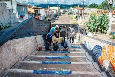 Revitalização das escadarias em Tucuruí celebra cultura e história local