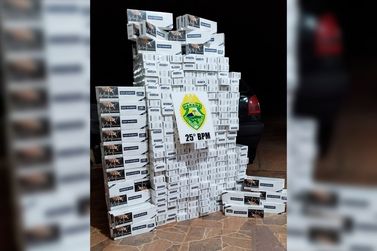 Homem &eacute; preso com 255 pacotes de cigarros contrabandeados em Cafezal do Sul