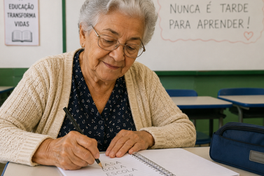 Projeto da Casa da Paz oferece alfabetiza&ccedil;&atilde;o gratuita a idosos em Umuarama