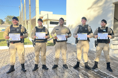 25&ordm; Batalh&atilde;o de Pol&iacute;cia Militar realiza solenidade de Policial Destaque do m&ecirc;s de junho